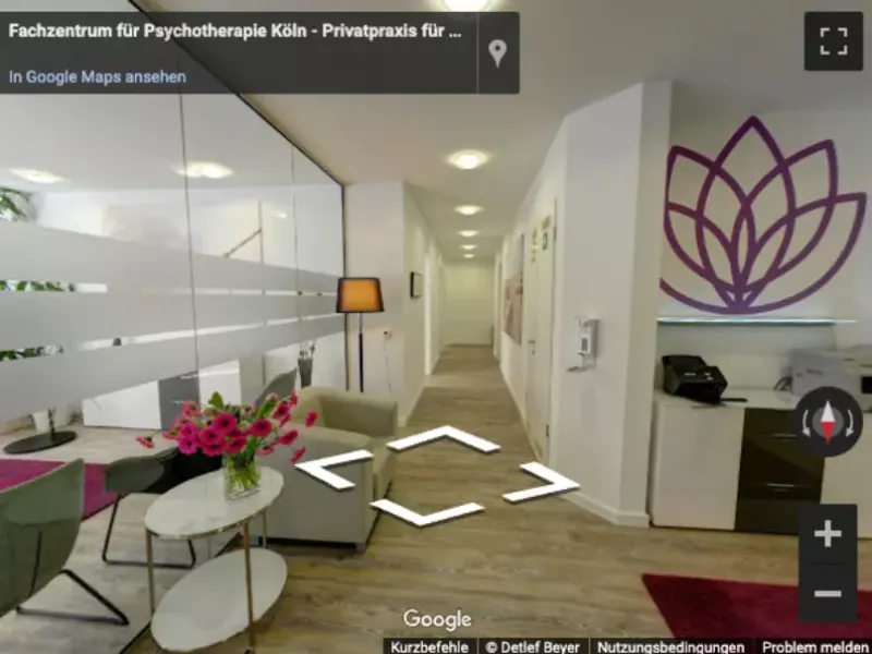 VR-Tour Google Eingangsbereich Fachzentrum Psychotherapie Köln